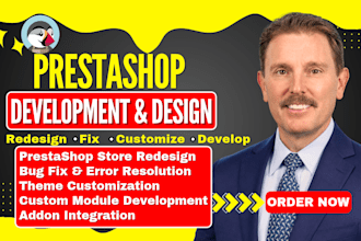 design, redesign, customize prestashop ecommerce website, theme and UI UX