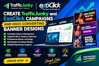 create trafficjunky and exoclick campaigns and high converting banner designs
