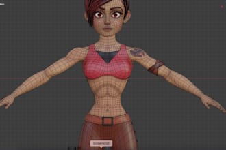 rig 3d character model, for reallusion iclone 8, cc4, cc5, unity blender