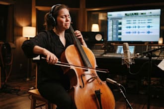 record cello parts for your song, music project, film, soundtrack or composition