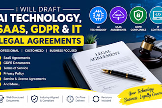 draft ai technology, saas, gdpr and IT legal agreements