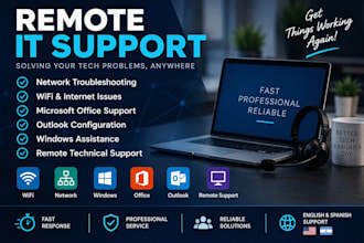 provide remote IT support and network troubleshooting