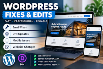fix, edit, or update your wordpress website