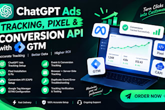 fix and setup chatgpt ads tracking, pixel and conversation API with GTM