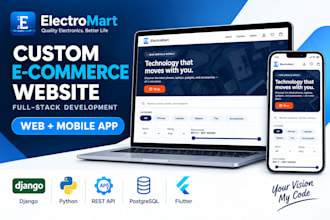 build a custom ecommerce website with django rest API