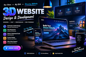 create a beautiful, attractive 3d website for your business and desktop software
