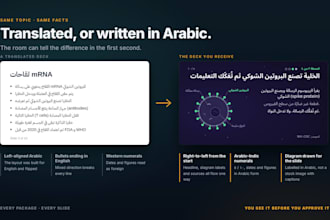 design native arabic presentation, rtl, layout, speaker notes