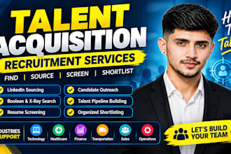 provide talent acquisition and candidate sourcing services