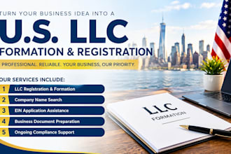 register your US llc, ein, itin and business documents