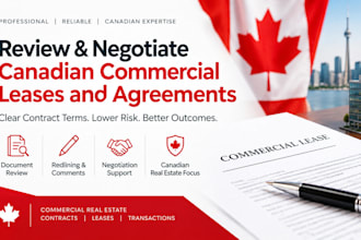 review and negotiate canadian commercial leases and agreements