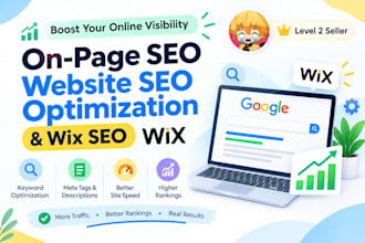 provide on page SEO and wix website optimization