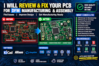 review and fix your pcb for dfm manufacturing and assembly