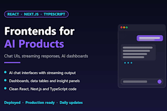 build a react or nextjs frontend for your ai saas product