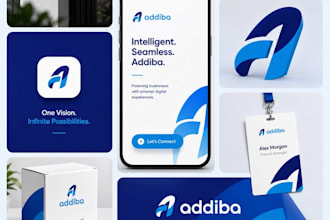 design modern corporate logo, brand identity and branding kit, brand guidelines