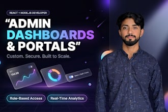 build admin dashboard, CRM or portal with react node js