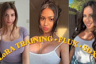 create ultra realistic ai influencer  ai model lora training