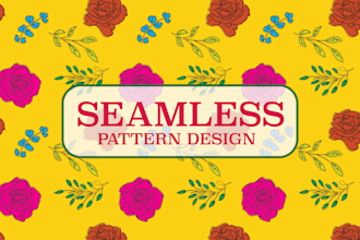 create unique seamless floral and botanical patterns