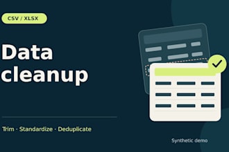 clean and standardize your CSV or excel data