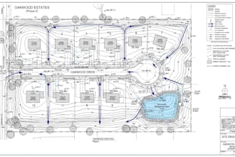 design site grading plan, wetland plan, stormwater, drainage plan, site plan
