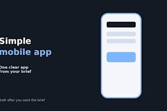 build a simple mobile app from your brief