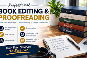 professionally edit and proofread your book or manuscript