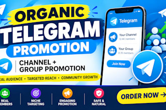 organically promote your telegram channel, telegram group members