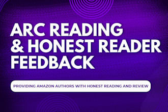 be your arc reader and leave a honest feedback or review on your book
