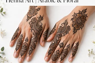 design beautiful bridal mehndi , henna art and arabic mehndi designs