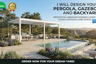 design custom gazebo, pergola, deck, and patio plans with structural permit