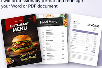 professionally format and redesign your word or PDF document