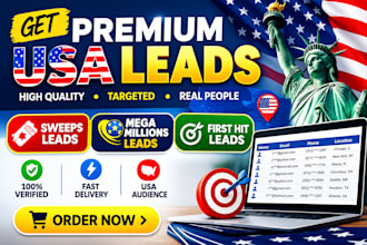give you premium USA leads, sweeps leads, mega million leads, first hit leads