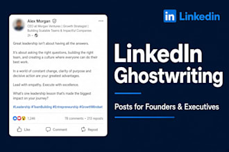 ghostwrite professional linkedin posts and content