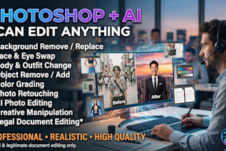 photoshop editing, photo manipulation, eyes swap and ai edit