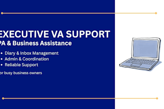 provide executive virtual assistant and pa support