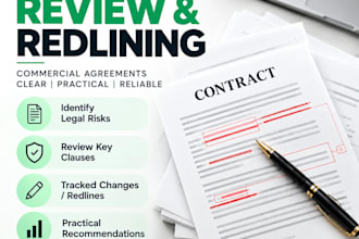 review and redline your contracts and commercial agreements