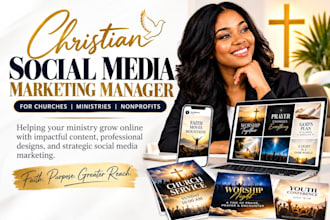 do christian church social media marketing gospel nonprofit flyer ministry