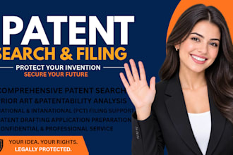 do patent search, patent drafting and patent filing at uspto