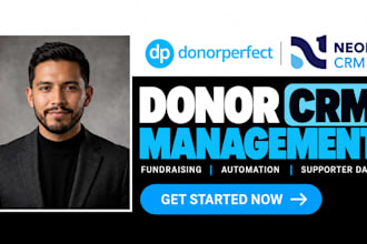 set up donorperfect neon crm donor management fundraising workflows