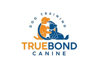 design a catchy playful logo for a dog trainer