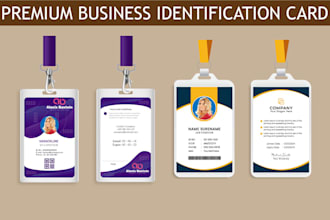 design a professional company or business id card
