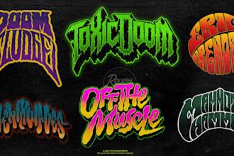create trippy stoner doom psychedelic metal logo design