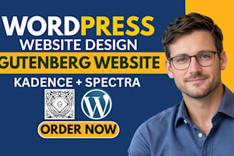 build wordpress gutenberg website with kadence, spectra and speed optimization