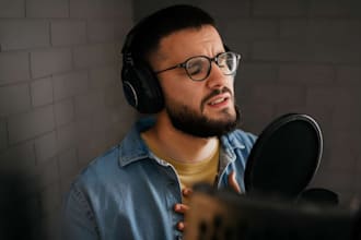 record HQ male vocals, edm vocals for techno vocals and house vocals