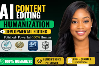 edit and humanize, refine ai generated content, proofread, factcheck ai content