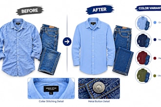 ecommerce apparel photo editing and ghost mannequin