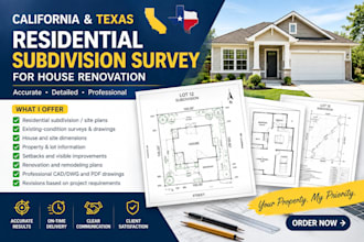 prepare califoria texas subdivision survey for house renovation
