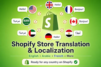 translate and localize ecommerce, shopify store and product description in 24hrs