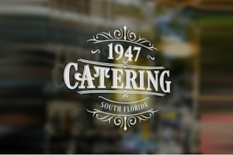 design upscale catering food restaurant logo