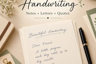 handwrite notes, letters, and quotes for you