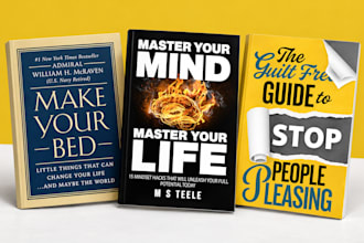 design motivational book cover minimalist self help ebook cover on amazon kindle